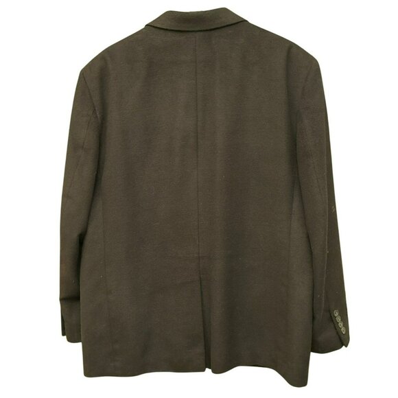 Vintage Andrew Fezza Black Blazer Jacket 44R Two Button Work Professional - Picture 4 of 6